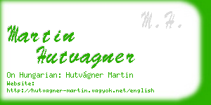 martin hutvagner business card