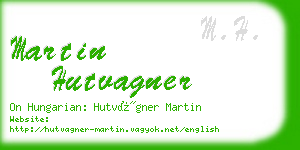 martin hutvagner business card